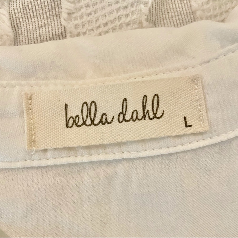 Bella Dahl White Button Down Blouse, Size Large - Picture 3 of 5
